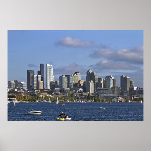 Seattle Washington Skyline by Lake Gewerkschaft Po Poster (Vorne)