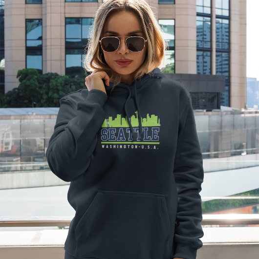 Seattle Washington Skyline City Hoodie