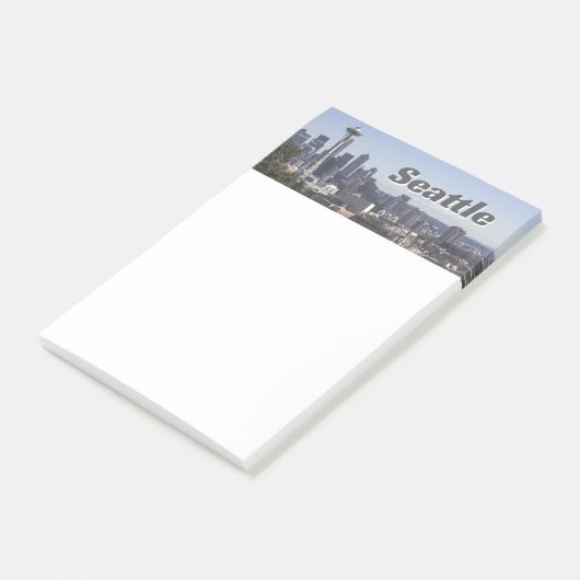 Seattle Washington Skyline Foto Post-it Klebezettel (angewinkelt)
