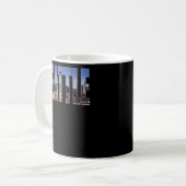Seattle Washington Skyline Geschenk Keepake Souven Kaffeetasse (Vorderseite Links)