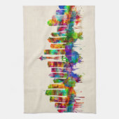 Seattle Washington Skyline Geschirrtuch (Vertikal)