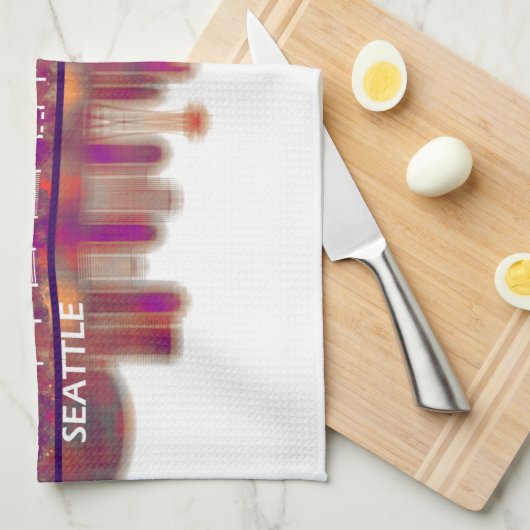Seattle Washington Skyline Geschirrtuch (Viertel Falte)