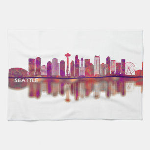 Seattle Washington Skyline Geschirrtuch