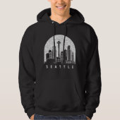 Seattle Washington Skyline Hoodie (Vorderseite)
