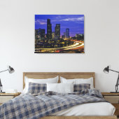 Seattle, Washington Skyline in der Nacht Leinwanddruck (Insitu (Schlafzimmer))