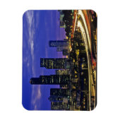 Seattle, Washington Skyline in der Nacht Magnet (Vertikal)
