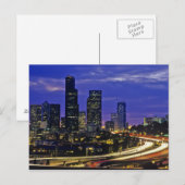 Seattle, Washington Skyline in der Nacht Postkarte (Vorne/Hinten)