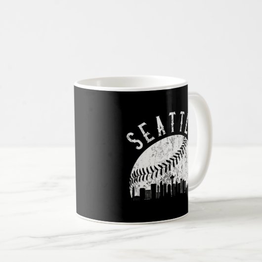 Seattle Washington Skyline Kaffeetasse (VorderseiteRechts)