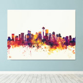 Seattle Washington Skyline Leinwanddruck (Insitu (Holzboden))