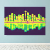 Seattle Washington Skyline Leinwanddruck (Insitu (Holzboden))
