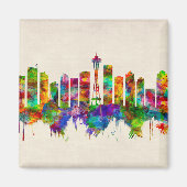 Seattle Washington Skyline Magnet (Vorne)