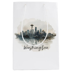 Seattle, Washington Skyline Mittlere Geschenktüte