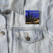 Seattle, Washington Skyline nachts Button (Beispiel)