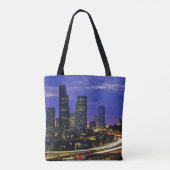 Seattle, Washington Skyline nachts Tasche (Rückseite)