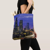 Seattle, Washington Skyline nachts Tasche (Von Nahem)