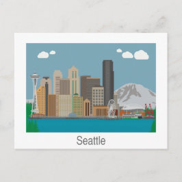Seattle, Washington Skyline Postcard Postkarte