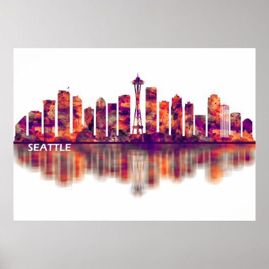 Seattle Washington Skyline Poster (Vorne)