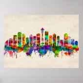 Seattle Washington Skyline Poster (Vorne)