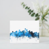Seattle Washington Skyline Postkarte (Stehend Vorderseite)