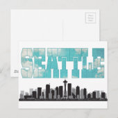 Seattle Washington Skyline Postkarte (Vorne/Hinten)