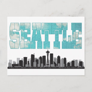 Seattle Washington Skyline Postkarte