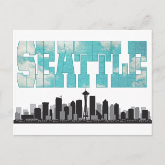 Seattle Washington Skyline Postkarte