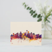Seattle Washington Skyline Postkarte (Stehend Vorderseite)