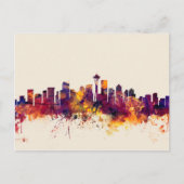 Seattle Washington Skyline Postkarte (Vorderseite)