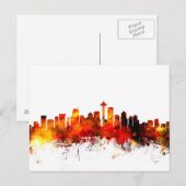 Seattle Washington Skyline Postkarte (Vorne/Hinten)