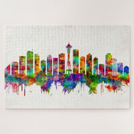 Seattle Washington Skyline Puzzle (Horizontal)