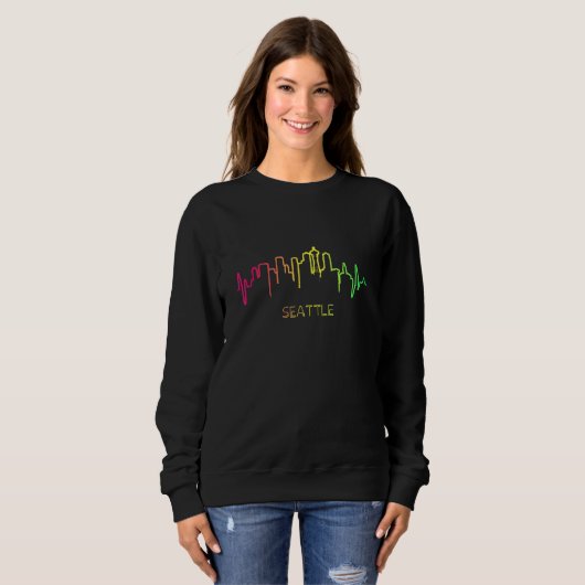 Seattle Washington Skyline Sweatshirt (Vorne ganz)