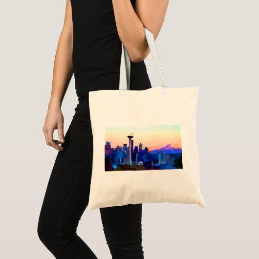 Seattle Washington Skyline Tragetasche (Vorderseite (Produkt))