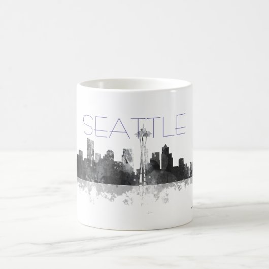 SEATTLE WASHINGTON SKYLINE - trinkende Tasse (Mittel)