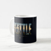 Seattle Washington Space Needle Berghimmel Kaffeetasse (Vorderseite Links)