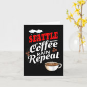 Seattle Washington Staat Coffee Drinker Rain Karte (Gelbe Blume)