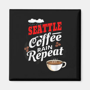 Seattle Washington Staat Coffee Drinker Rain Magnet