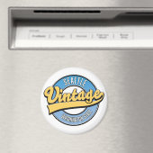 Seattle Washington Staat Retro-Logo. Magnet (In Situ (Geschirrspüler))