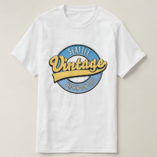 Seattle Washington Staat Retro-Logo. T-Shirt