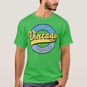 Seattle Washington Staat Retrologo T-Shirt