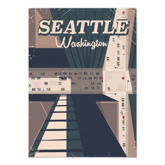 Seattle, Washington Staat Travel Poster (Vorne)