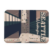 Seattle, Washington Staat Travel Poster Magnet (Horizontal)