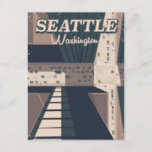 Seattle, Washington Staat Travel Poster Postkarte