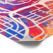 Seattle Washington Street City Map Poster (Ecke)