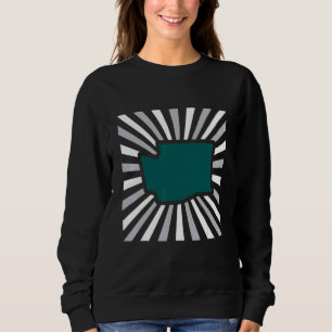 Seattle Washington Türkis- und Grau-Farbexplosion- Sweatshirt