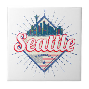 Seattle Washington United Staaten City Skyline USA Fliese