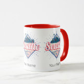 Seattle Washington United Staaten City Skyline USA Tasse (VorderseiteRechts)