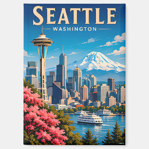 ☕ Seattle Washington Urlaubserinnerung Magnet