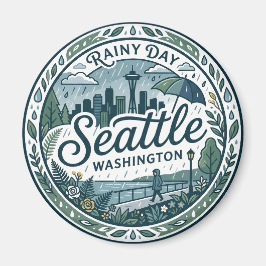Seattle, Washington, USA USA Magnet (Vorne)