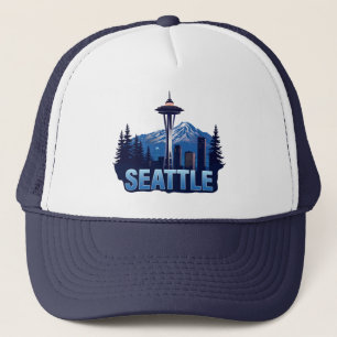 Seattle Washington Vereinigte Staaten von Amerika Truckerkappe