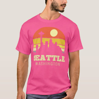 Seattle Washington Vintag Sunset T-Shirt